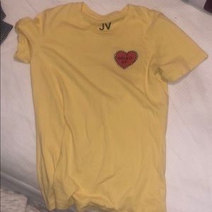 Yellow short sleeve.